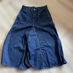 BOYS ROOMダークブルー デニムワイドレッグ キュロットスカートＦ