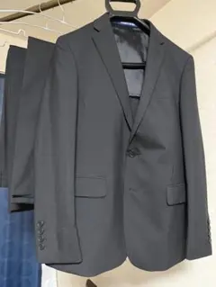 PERSON'S FOR MEN ブラック ビジネススーツ A4 ツーパンツ