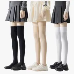POPULAR ニーハイソックス 120デニール　ストッキング　3足セット