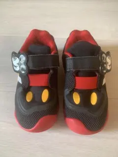 Disney ミッキーマウス adidasコラボ　スニーカー 黒/赤14.5cm