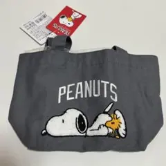 新品⭐︎PEANUTS スヌーピーさがら刺繍帆布ランチトート　トートバッグ