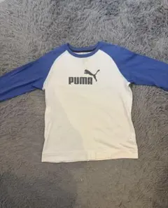 PUMA ラグランスリーブ Tシャツ L ホワイト/ブルー