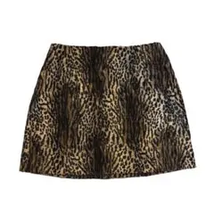 ヒョウ柄タイトミニスカート y2k