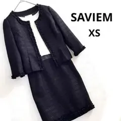 【極美品】SAVIEM ワンピーススーツ 2点セット 卒業・入学式 5号（XS）