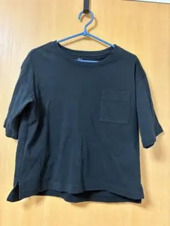 無印良品 MUJI 半袖 Tシャツ ポケット付き ブラック XS-Sのサムネイル