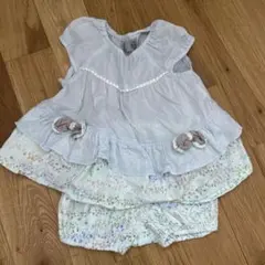 80cm ワンピースとショートパンツセット