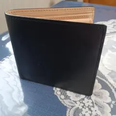 TAKEO KIKUCHI 黒 レザー 二つ折り財布