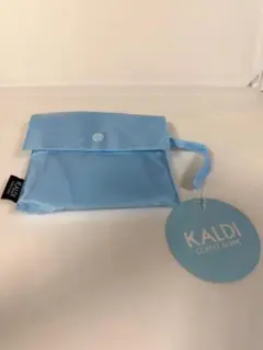新品　KALDI エコバッグ　ライトブルー