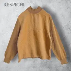 【RESPIGHI レスピーギ】　異素材切替ニット　プルオーバー　ハイネック