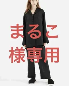 ジェラートピケ × ジョエルロブション ロゴ サテン シャツ パンツ セット