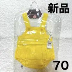 新品タグ付き定価2178円 半袖ロンパース 重ね着風 綿100%のサムネイル