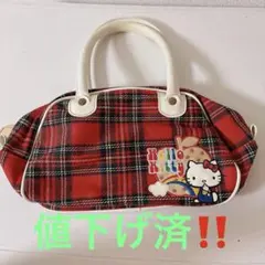 【ハローキティ チェック柄バッグ】