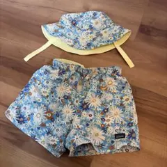 パタゴニア 花柄 帽子パンツセット