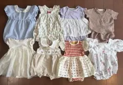 バースデイ・cottoli等女の子 夏服 ロンパースまとめ売り 8点セット 韓国