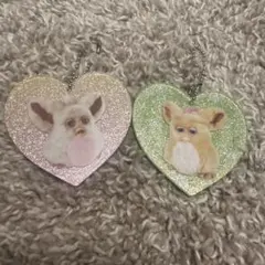 新品未使用58枚セット レトロファービーキラキラアクリルキーホルダーTAITO タイトー限定 ファービー レトロファービー キラキラアクリル