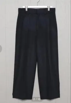 H BEAUTY&YOUTH カシミヤ混ウール ワイド スラックス パンツ