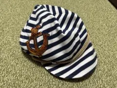 美品　ディズニー 帽子 ボーダーキャスケット マリン 57.5cm