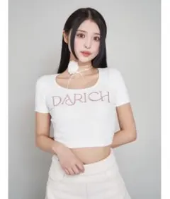 Darich ダーリッチ 夏服 半袖 刺繍ロゴ モノグラムTシャツ SAX - メルカリ