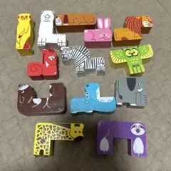 積み木　ブロック　動物
