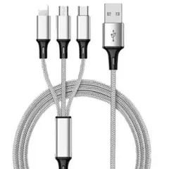 新品/匿名/USB充電ケーブルtype-c 3in1 急速充電2.8A 1.2m