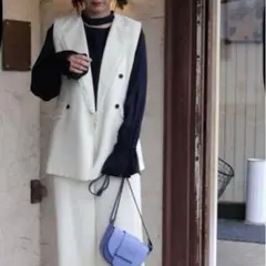 【入学式・卒業式】美品✨シュガーローズ ツイードダブルジレ アイボリー F