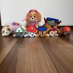 パウパトロールぬいぐるみ7体＋車用ネッククッションセット