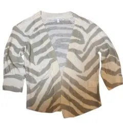 BANANA REPUBLIC ゼブラ柄カーディガン S