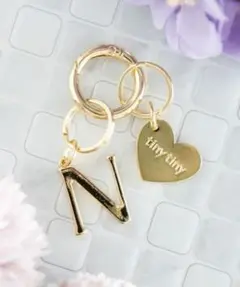 ニコアンド イニシャルチャーム キーホルダー N tiny tinyのサムネイル