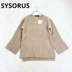 未使用タグ付き♡SYSORUS シソラス　ニット　Vネック　サイドスリット洗える