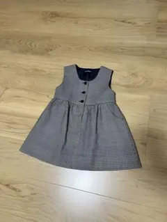 ファミリア 100フォーマル グレー ジャンパースカート ワンピース　入園式