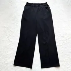 【Comme ca Mature】スラックス ストレッチ シンプル 黒 M