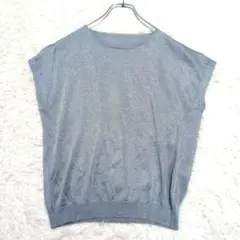 ☆お買い得☆ROPE ラメニット 38 シルバー フレンチスリーブ 上品きれいめのサムネイル