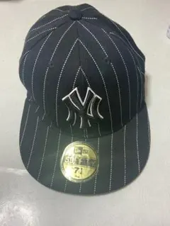 New Era 59FIFTY ブラックストライプキャップ 7 1/4