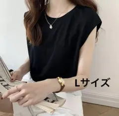 ノースリーブTシャツ ブラック　Lサイズ Tシャツ 新品未使用　通勤　通学　旅行