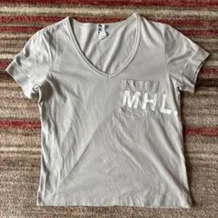 MHL. ポケット付き Vネック Tシャツ グレー IIのサムネイル