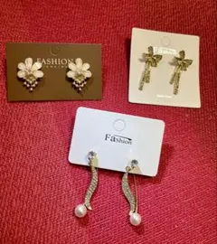 大人可愛いピアス3点セット