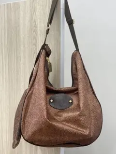 【美品】BORBONESE ボルボネーゼ ボストンバッグ うずら柄 ナイロン