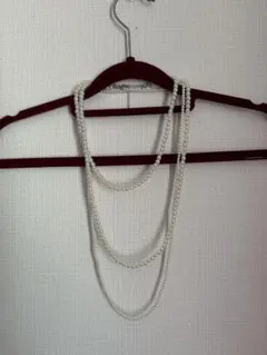 3連ホワイトパールネックレス