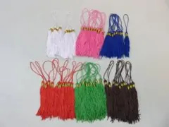 47-12タッセル6色各10個全60個カラフルタッセルセット 約9cm