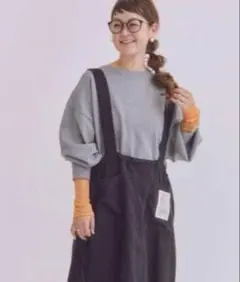 レプシィムLEPSIM310企画310/袖カスタムニットグレー新品未使用タグ付き