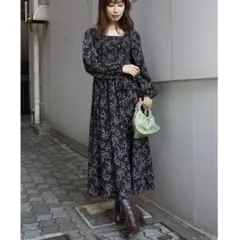 マーキュリーデュオ 2WAYバストシャーリングロングワンピース ブラック