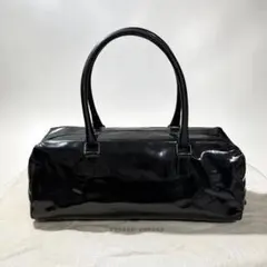 90s Archive Miu Miu Black Enamel Handbagのサムネイル