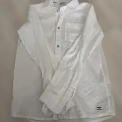 H&M ホワイト リネン 長袖シャツ