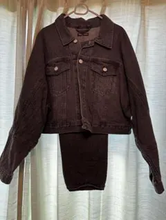 【最終値下げ】RIEHATA Atmos Pink ブラックデニムセットアップ