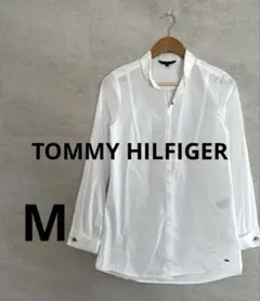 美品　トミーヒルフィガー　白　ホワイト　シャツ　M レディース　60
