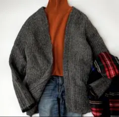 アルパカ カーディガン