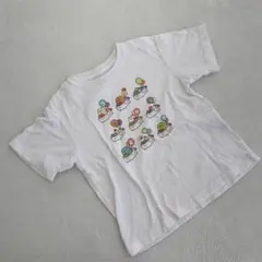 ユニクロ キッズ Tシャツ すみっコぐらし キャラクター 白 綿100% 120