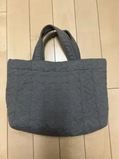 グレー キルティング ヌビトートバッグ