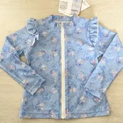 ディズニー　アナと雪の女王　アナ　エルサ　水着　ラッシュガード　水色　110