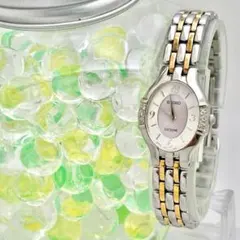 【美品/新品電池】 SEIKO エクセリーヌ ダイヤ シェル レディース 腕時計